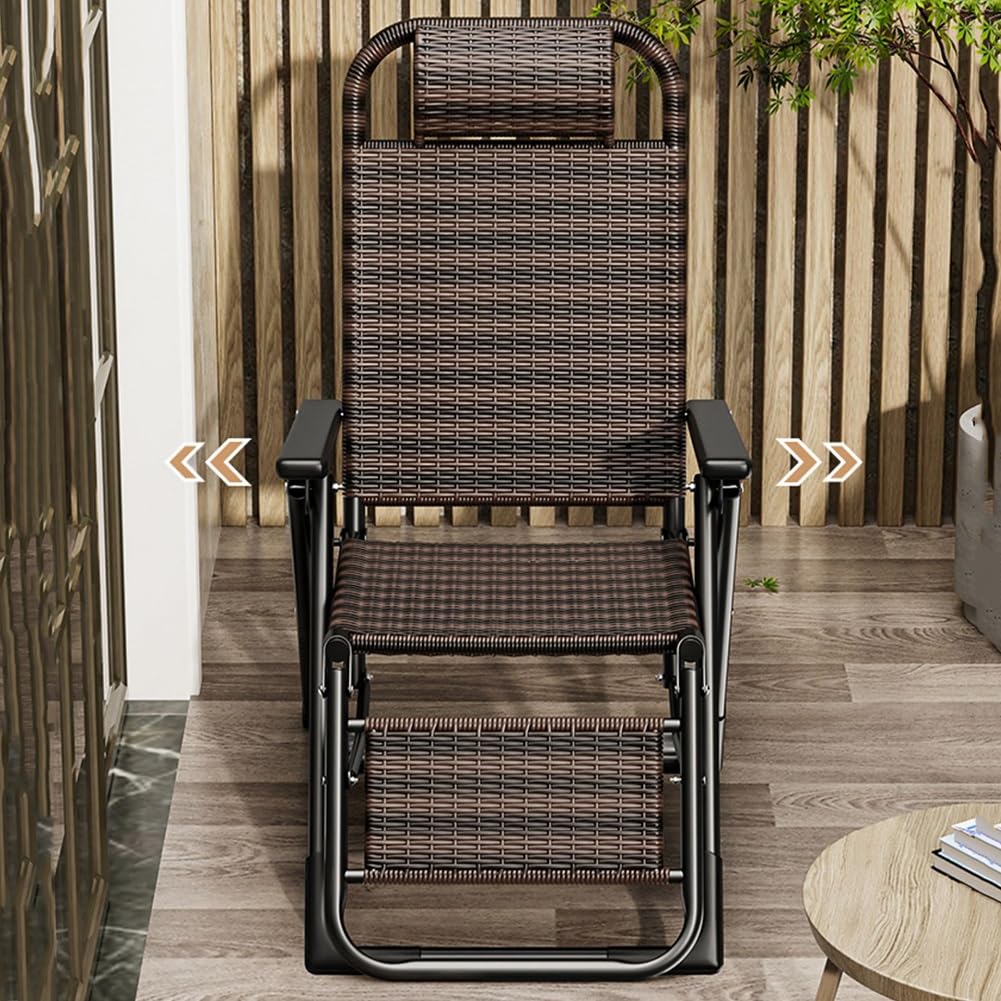 Amazon.co.jp: パティオラタンリクライニングチェア折りたたみ籐